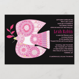 MOSAIC DOVE van PEACE Jewish Baby Naming Invitatio Kaart