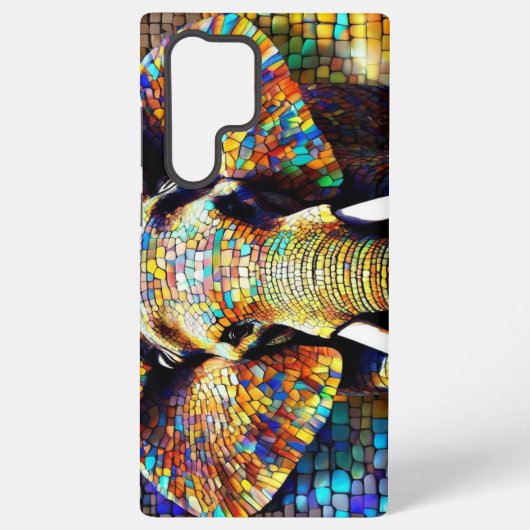 Mosaic Elephant Samsung Galaxy Hoesje (Achterkant)