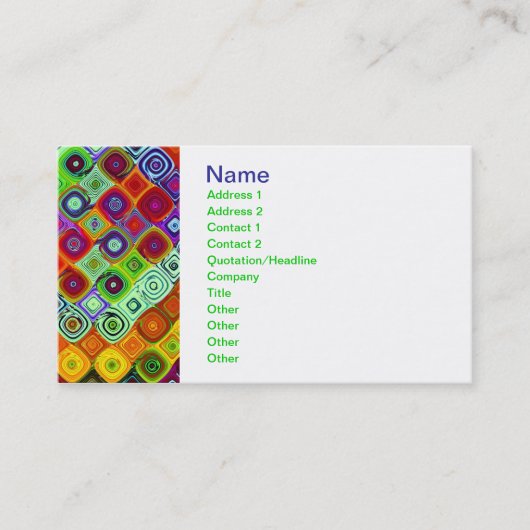 Mosaic Fine Fractal Art Visitekaartje (Voorkant)