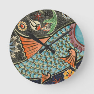 Mosaic Fish Fash Ronde Klok