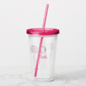 Mosaic Flamingo Personalized Acryl Drinkbeker (Achterkant)