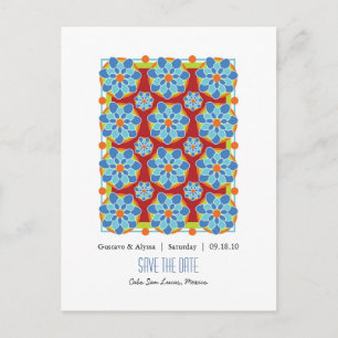 Mosaic Floral Save the Date Briefkaarten