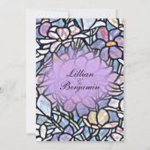 Mosaic Floral Tegel Wedding Kaart (Achterkant)