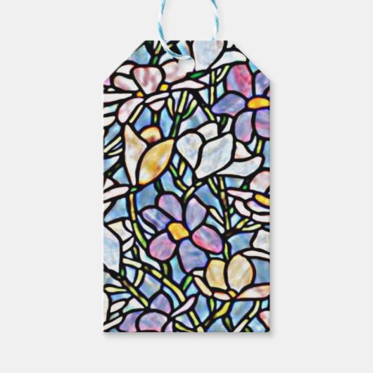 Mosaic Floral Tegels Cadeaulabel (Voorkant)