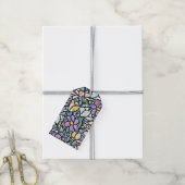 Mosaic Floral Tegels Cadeaulabel (Met Touw)