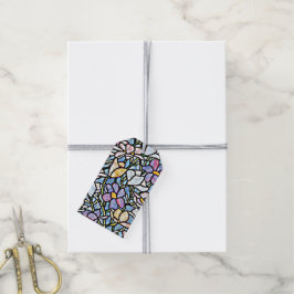 Mosaic Floral Tegels Cadeaulabel