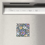 Mosaic Floral Tegels Magneet (Insitu (Vaatwasser))