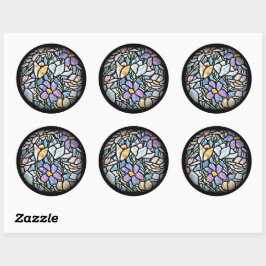 Mosaic Floral Tegels Ronde Sticker