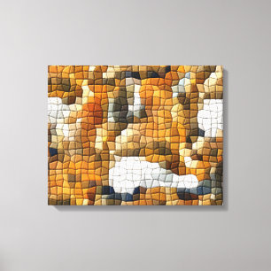 MOSAIC FOX CANVAS AFDRUK