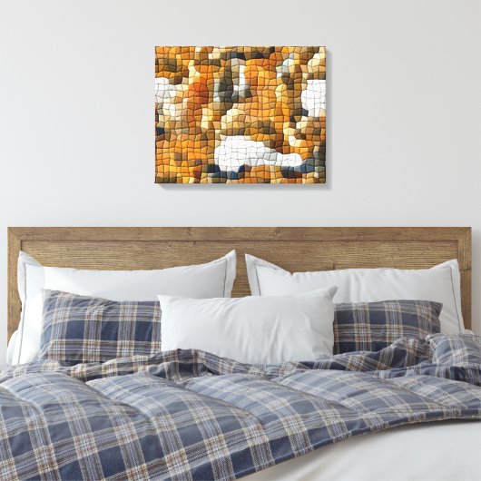 MOSAIC FOX CANVAS AFDRUK (Insitu (Slaapkamer))