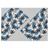 Mosaic Geckos Pattern - blauw zwart wit grijs Tafelkleed (Voorkant (Horizontaal))