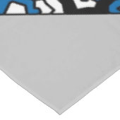 Mosaic Geckos Pattern - blauw zwart wit grijs Tafelkleed (Gekanteld)