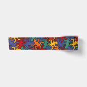 Mosaic Geckos Pattern - Earth Color Satijnen Lint (Voorkant)