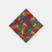 Mosaic Geckos Pattern - Earth Color Servetten (Hoek)