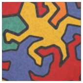 Mosaic Geckos Pattern - Earth Color Stof (Swatch)