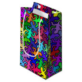 Mosaic Geckos Pattern - gekleurd Klein Cadeauzakje (Voorkant Gekanteld)