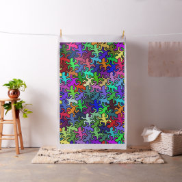 Mosaic Geckos Pattern - gekleurd Stof