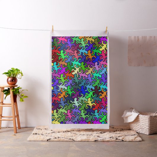 Mosaic Geckos Pattern - gekleurd Stof (Voorbeeld)
