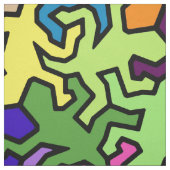 Mosaic Geckos Pattern - gekleurd Stof (Swatch)