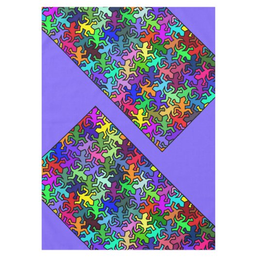Mosaic Geckos Pattern - gekleurd Tafelkleed (Voorkant)