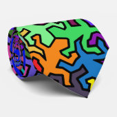 Mosaic Geckos Pattern - meerkleurig Stropdas (Opgerold)