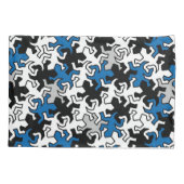 Mosaic Geckos Pattern - rood & blauw zwart wit Kussensloop (Achterkant)