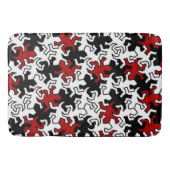 Mosaic Geckos Pattern - rood zwart wit Badmat (Voorkant)