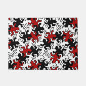 Mosaic Geckos Pattern - rood zwart wit Deurmat (Voorkant)