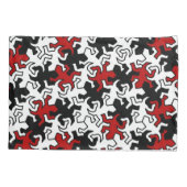 Mosaic Geckos Pattern - rood zwart wit Kussensloop (Achterkant)