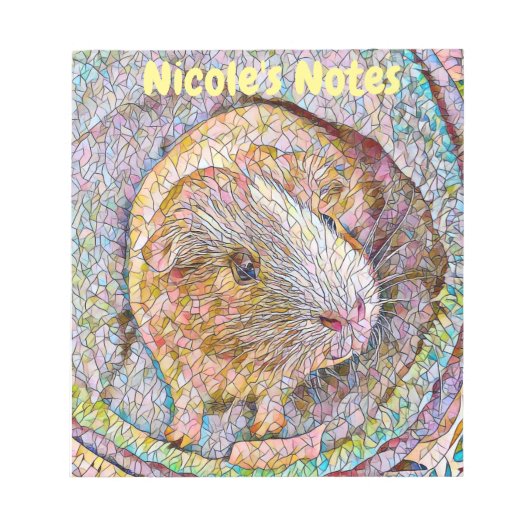 Mosaic Guinee Pig met Notitieboek Notitieblok (Voorkant)
