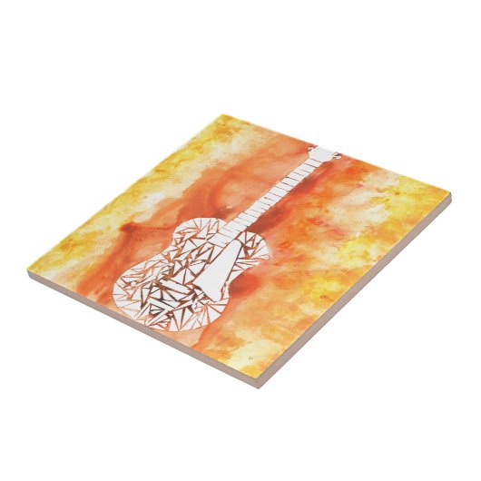 Mosaic Guitar Tegeltje (Zijkant)