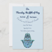 Mosaic Hamsa Hand Kaart (Achterkant)