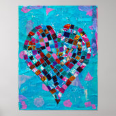 Mosaic Heart Collage Poster (Voorkant)