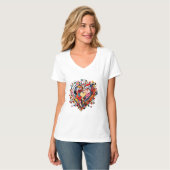 Mosaic Heart of Love T-shirt (Voorkant volledig)