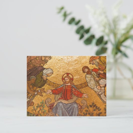 mosaic jesus briefkaart (Staand voorkant)