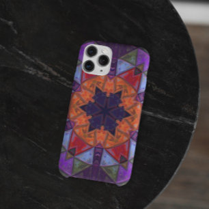 Mosaic Kaleidoscoop Bloem Oranje Rood en Paars Case-Mate iPhone Case