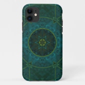 Mosaic Kaleidoscope Flower Blauwgroen Case-Mate iPhone Case (Achterkant)