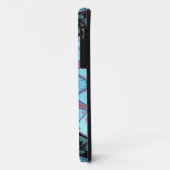 Mosaic Kaleidoscope Flower Blue and Red Case-Mate iPhone Case (Achterkant/links)