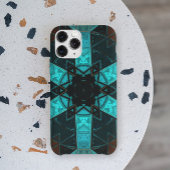 Mosaic Kaleidoscope Flower Blue and Red Case-Mate iPhone Case