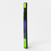 Mosaic Kaleidoscope Flower Blue en Green Case-Mate iPhone Case (Achterkant/links)