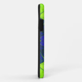 Mosaic Kaleidoscope Flower Blue en Green Case-Mate iPhone Case (Achterkant/rechts)