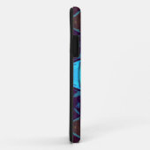 Mosaic Kaleidoscope Flower Blue en Paars Case-Mate iPhone Case (Achterkant/rechts)