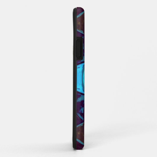 Mosaic Kaleidoscope Flower Blue en Paars Case-Mate iPhone Case (Achterkant/rechts)