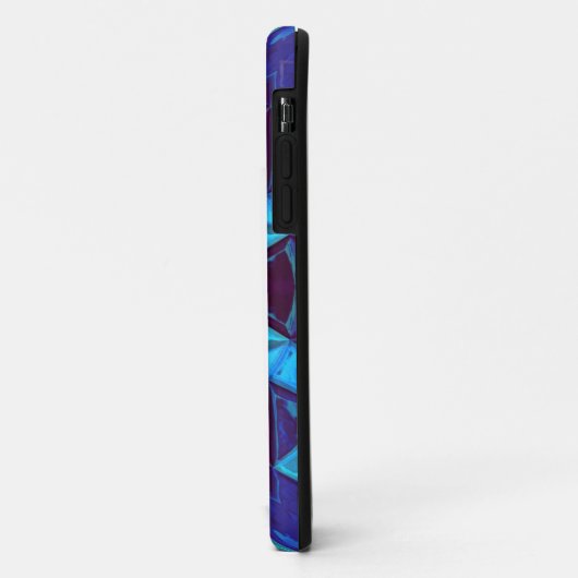 Mosaic Kaleidoscope Flower Blue en Paars Case-Mate iPhone Case (Achterkant/links)