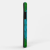 Mosaic Kaleidoscope Flower Green and Blue Case-Mate iPhone Case (Achterkant/rechts)