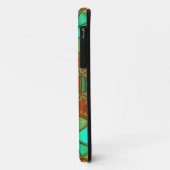 Mosaic Kaleidoscope Flower Green and Oranje Case-Mate iPhone Case (Achterkant/links)