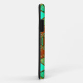 Mosaic Kaleidoscope Flower Green and Oranje Case-Mate iPhone Case (Achterkant/rechts)