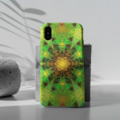 Mosaic Kaleidoscope Flower Green and Oranje Case-Mate iPhone Case