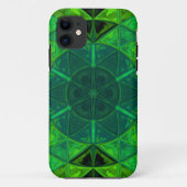 Mosaic Kaleidoscope Flower Green Case-Mate iPhone Case (Achterkant)