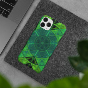 Mosaic Kaleidoscope Flower Green Case-Mate iPhone Case